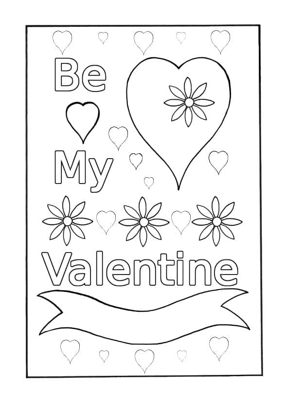 Valentines kort Tegninger til Farvelægning
