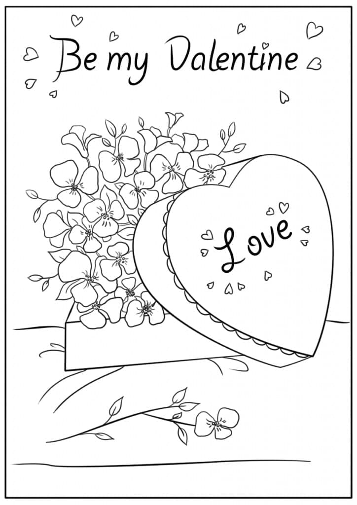 Valentinskort til kærlighed Tegninger til Farvelægning