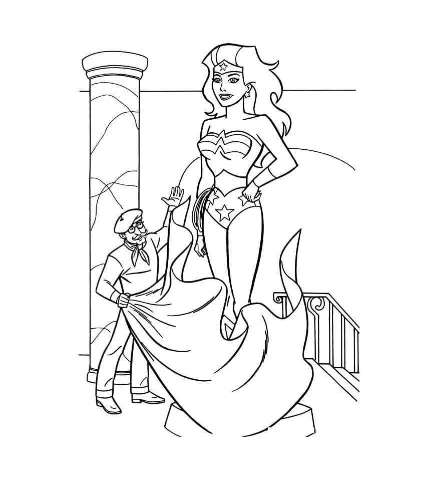 Wonder Woman 1 Tegninger til Farvelægning