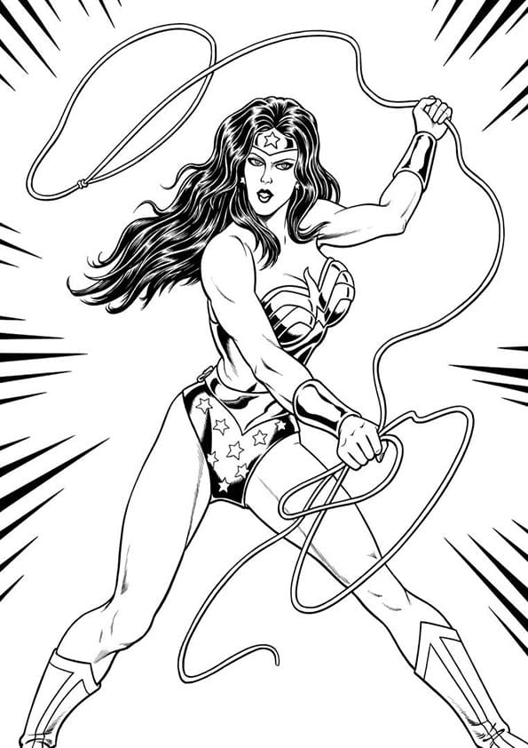 Wonder Woman 2 Tegninger til Farvelægning