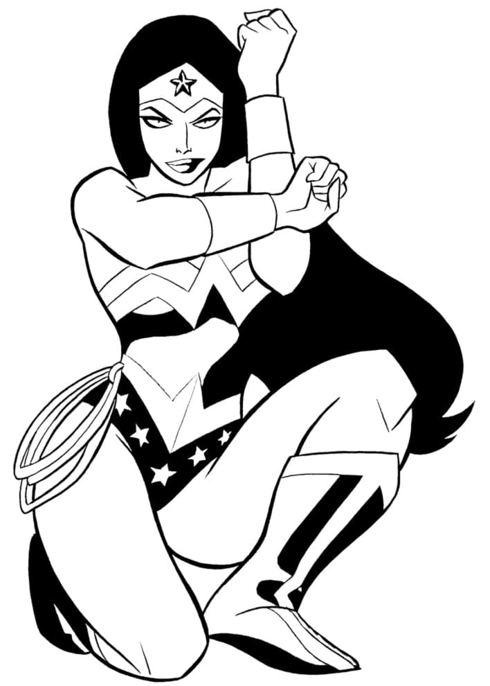 Wonder Woman er fedt nok Tegninger til Farvelægning