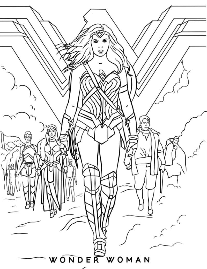 Wonder Woman Film Tegninger til Farvelægning