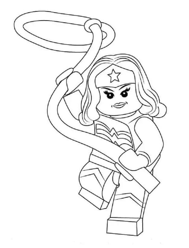 Wonder Woman Lego Tegninger til Farvelægning