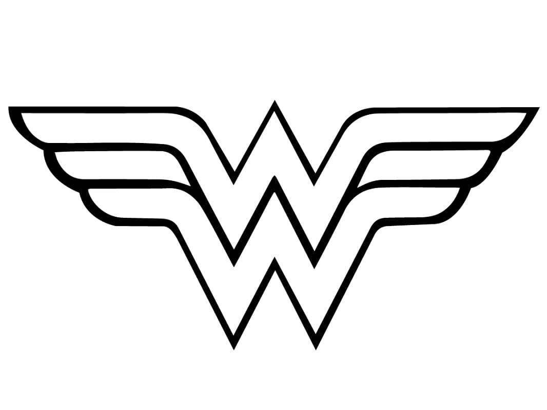 Wonder Woman logo Tegninger til Farvelægning