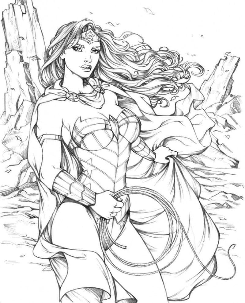 Wonder Woman skitse Tegninger til Farvelægning