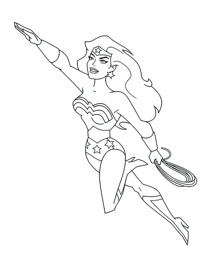 Wonder Woman til børn Tegninger til Farvelægning