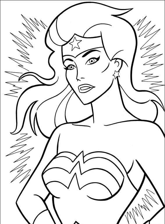 Wonder Woman udskrives Tegninger til Farvelægning