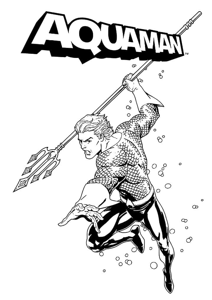 Aquaman Angreb Tegninger til Farvelægning