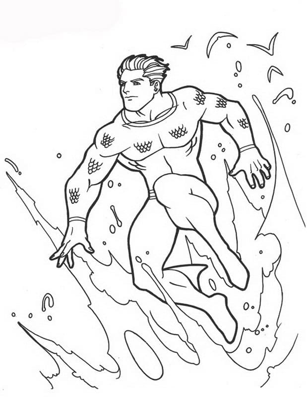 Aquaman Gratis Billeder Tegninger til Farvelægning
