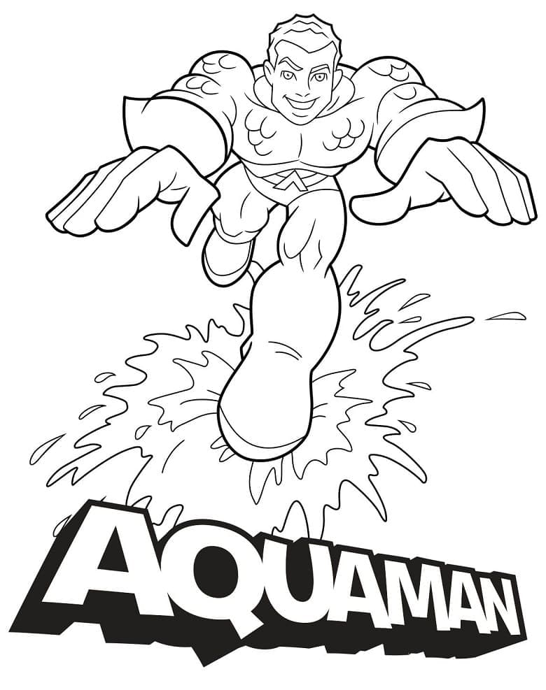 Aquaman I Tegneserieangreb Tegninger til Farvelægning