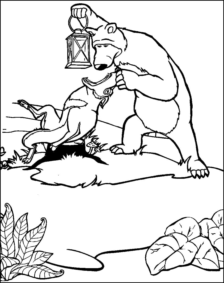 Bjørnen og Ulven Tegninger til Farvelægning