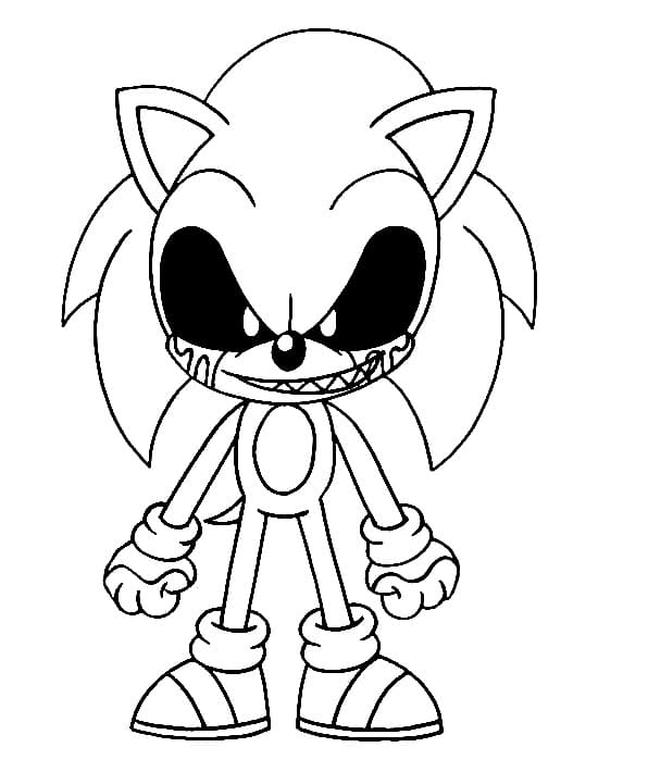 Chibi Sonic Exe Tegninger til Farvelægning