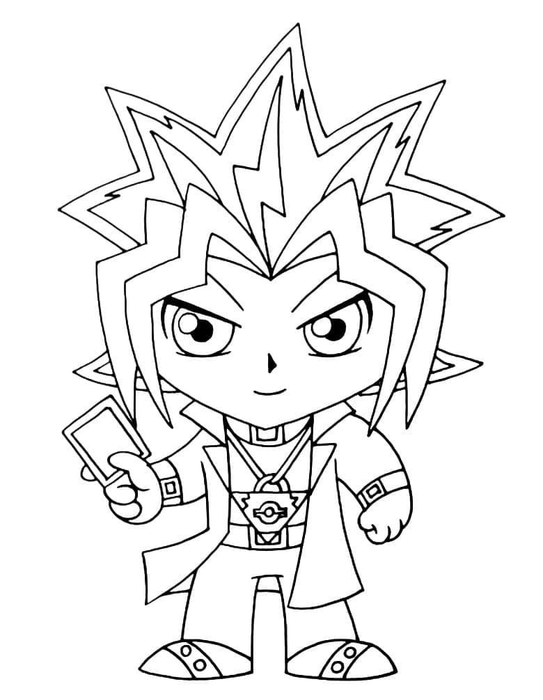 Chibi Yugi Muto Tegninger til Farvelægning