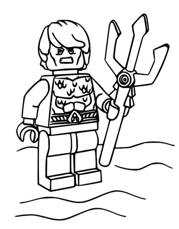 DC Lego Aquaman Tegninger til Farvelægning