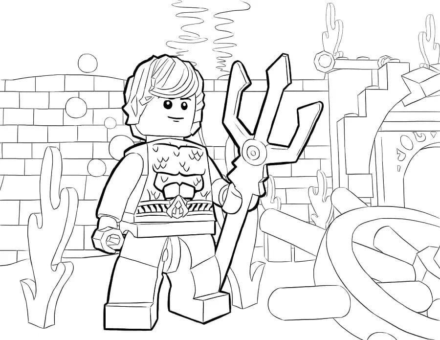 Fed Lego Aquaman Tegninger til Farvelægning