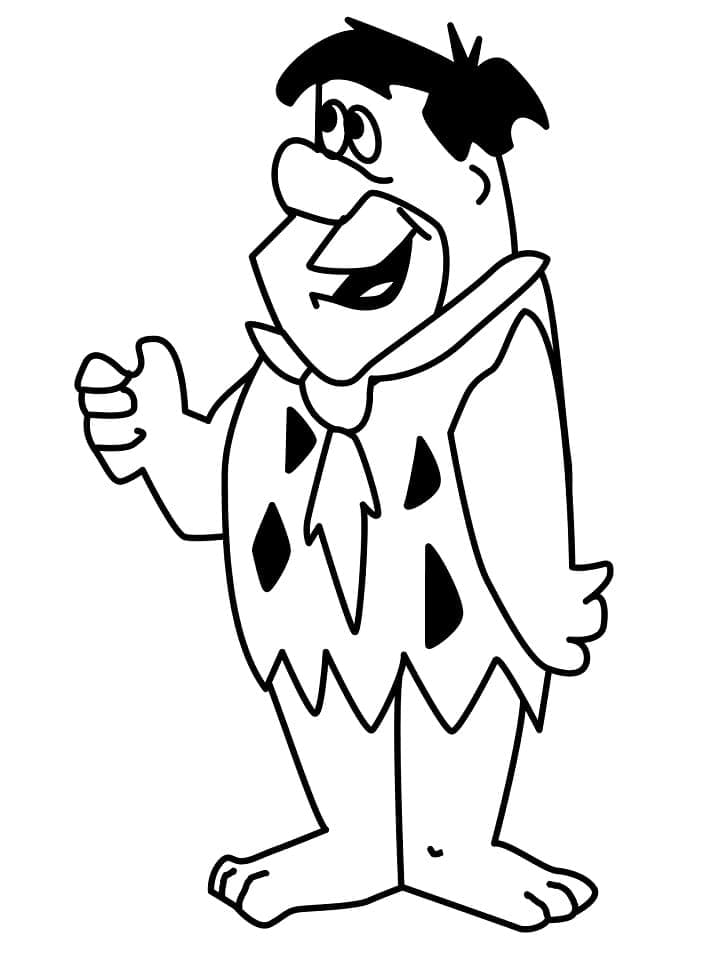 Fred Flintstone fra Familien Flintstone billede Tegninger til Farvelægning