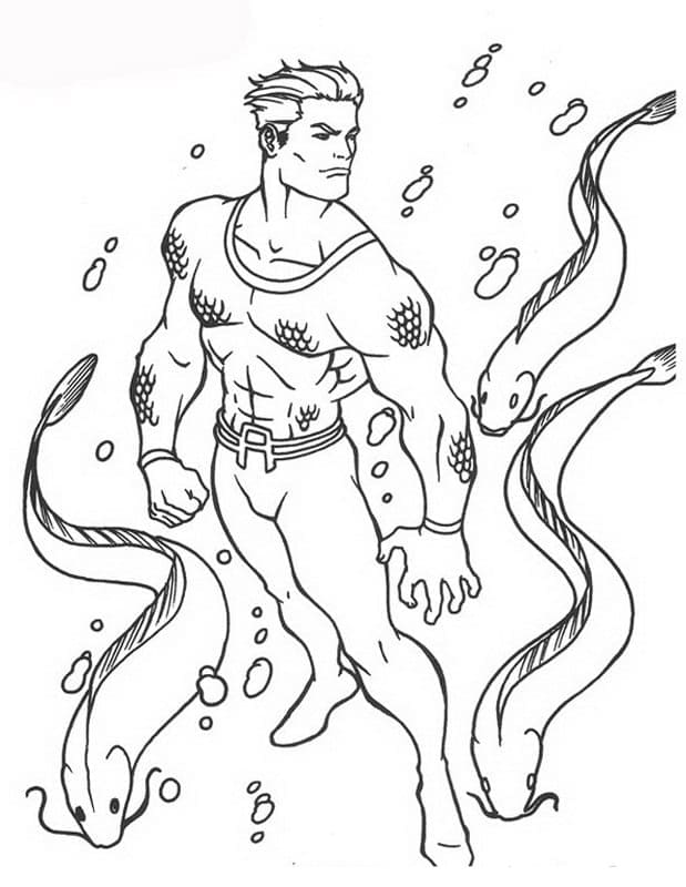 God Aquaman Tegninger til Farvelægning