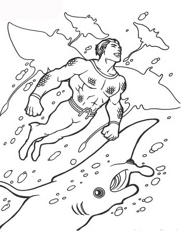 Gratis Aquaman Tegninger til Farvelægning