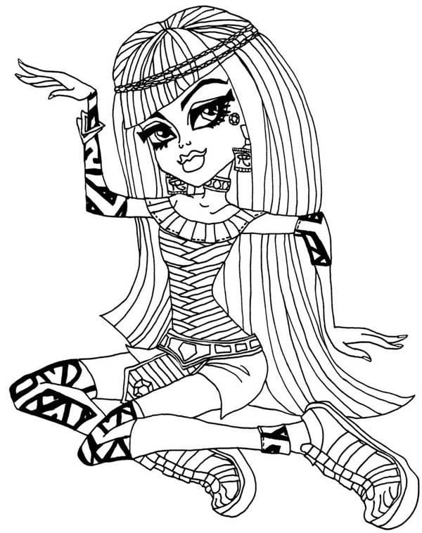 Monster High Cleo de Nile Tegninger til Farvelægning