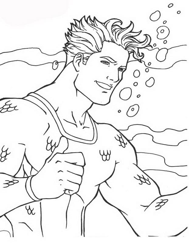 Sej Aquaman I Havet Tegninger til Farvelægning