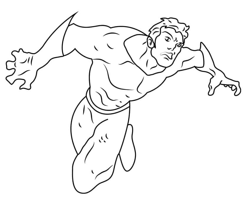 Simpel Aquaman Tegninger til Farvelægning