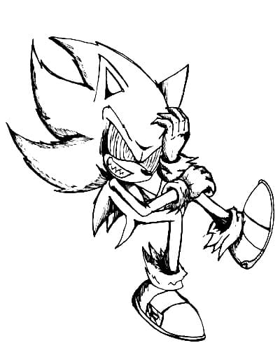 Sonic Exe Sketch Tegninger til Farvelægning