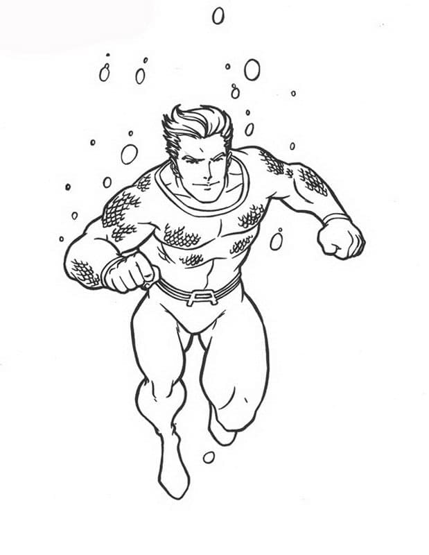 Vidunderlige Aquaman Tegninger til Farvelægning