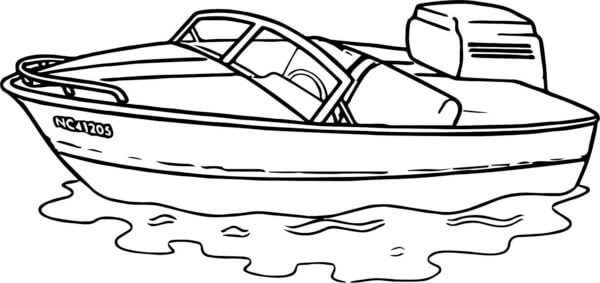 Barcă Cu Motor NC1205 Tegninger til Farvelægning