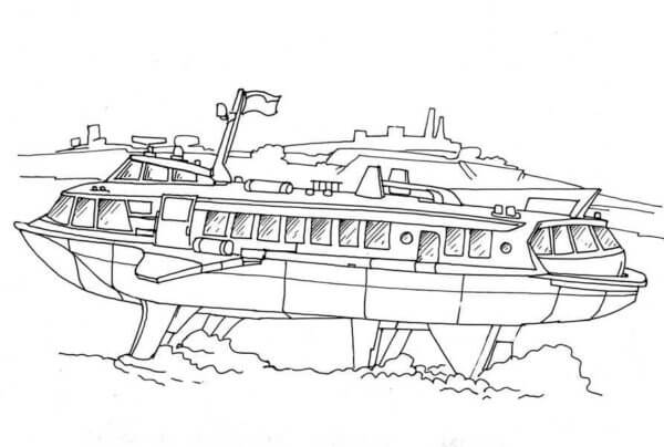 Barcă Militară Specială Tegninger til Farvelægning