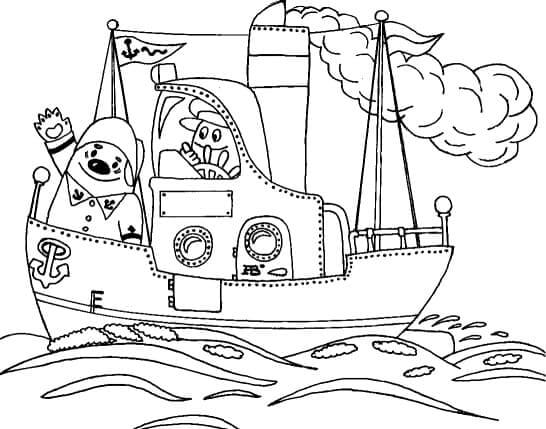 Barca de Salvare Odie Tegninger til Farvelægning