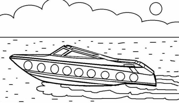 Yacht De Curse La Apus Tegninger til Farvelægning