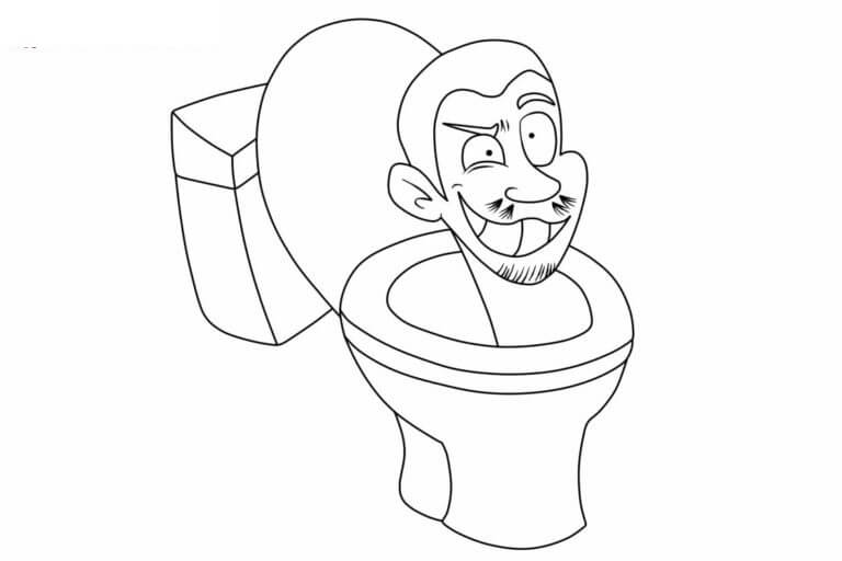 Glad Toilet Skibidi Tegninger til Farvelægning