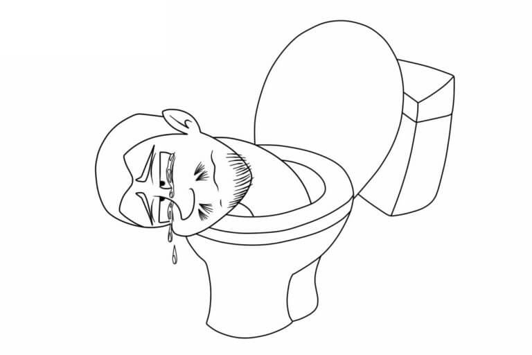 Grædende Skibidi Toilet Tegninger til Farvelægning
