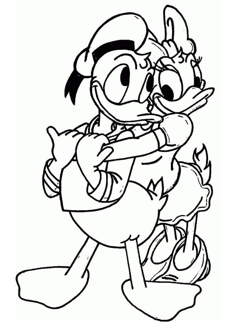 Anders And og Daisy Duck Tegninger til Farvelægning