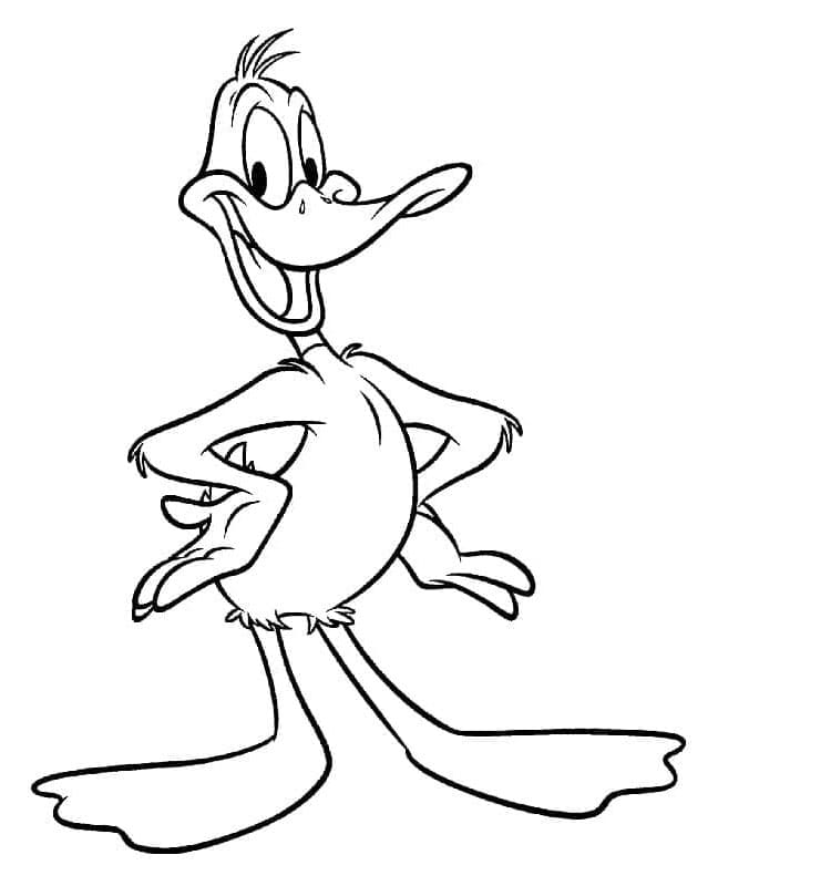 Daffy Duck fra Looney Tunes Tegninger til Farvelægning