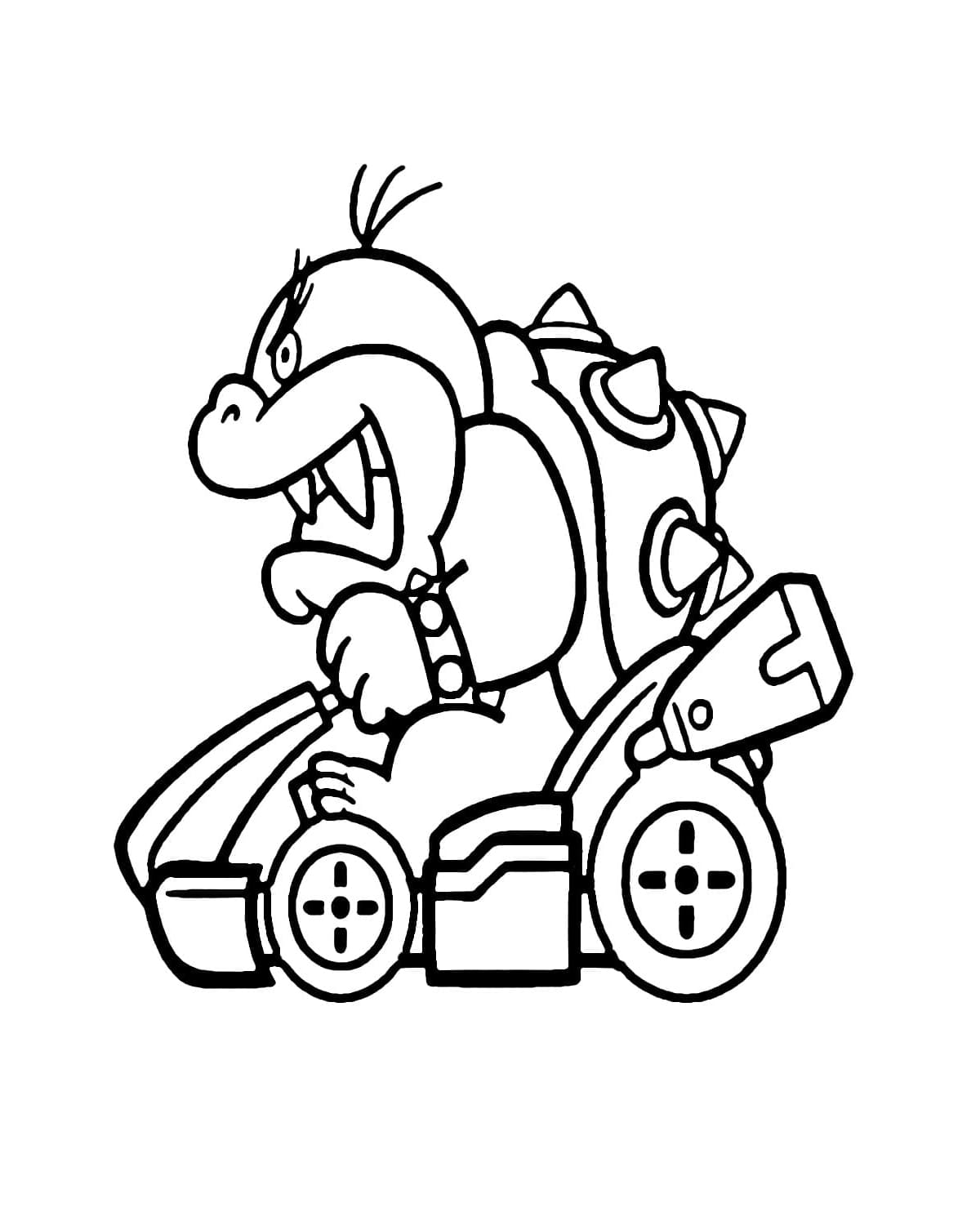 Mario Kart Morton Koopa Tegninger til Farvelægning