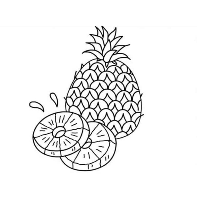 Ananas printbar til børn Tegninger til Farvelægning