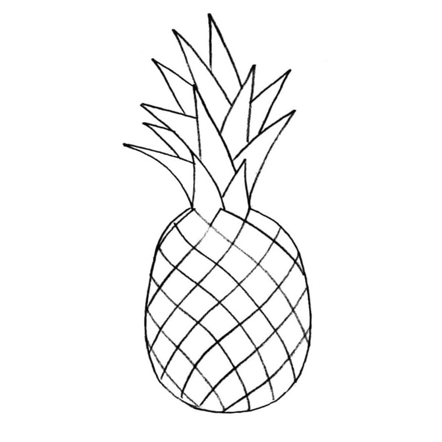 Ananas til børn Tegninger til Farvelægning