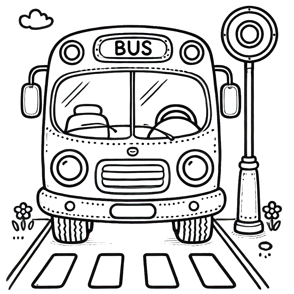 Bus VenligVognen Tegninger til Farvelægning