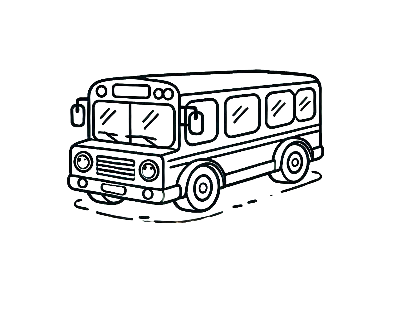 FartFinder Bus Tegninger til Farvelægning