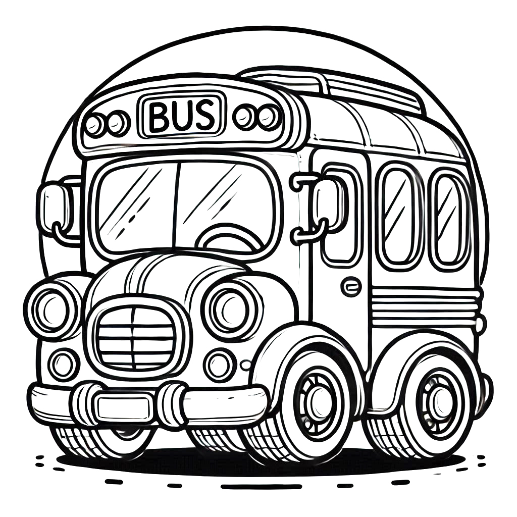 KøreKomfort Bus Tegninger til Farvelægning