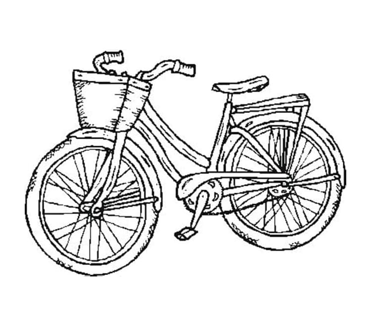 Pige cykel Tegninger til Farvelægning