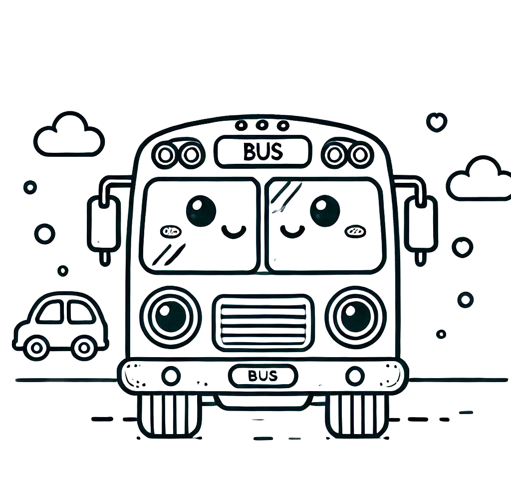RejseRuten Bus Tegninger til Farvelægning