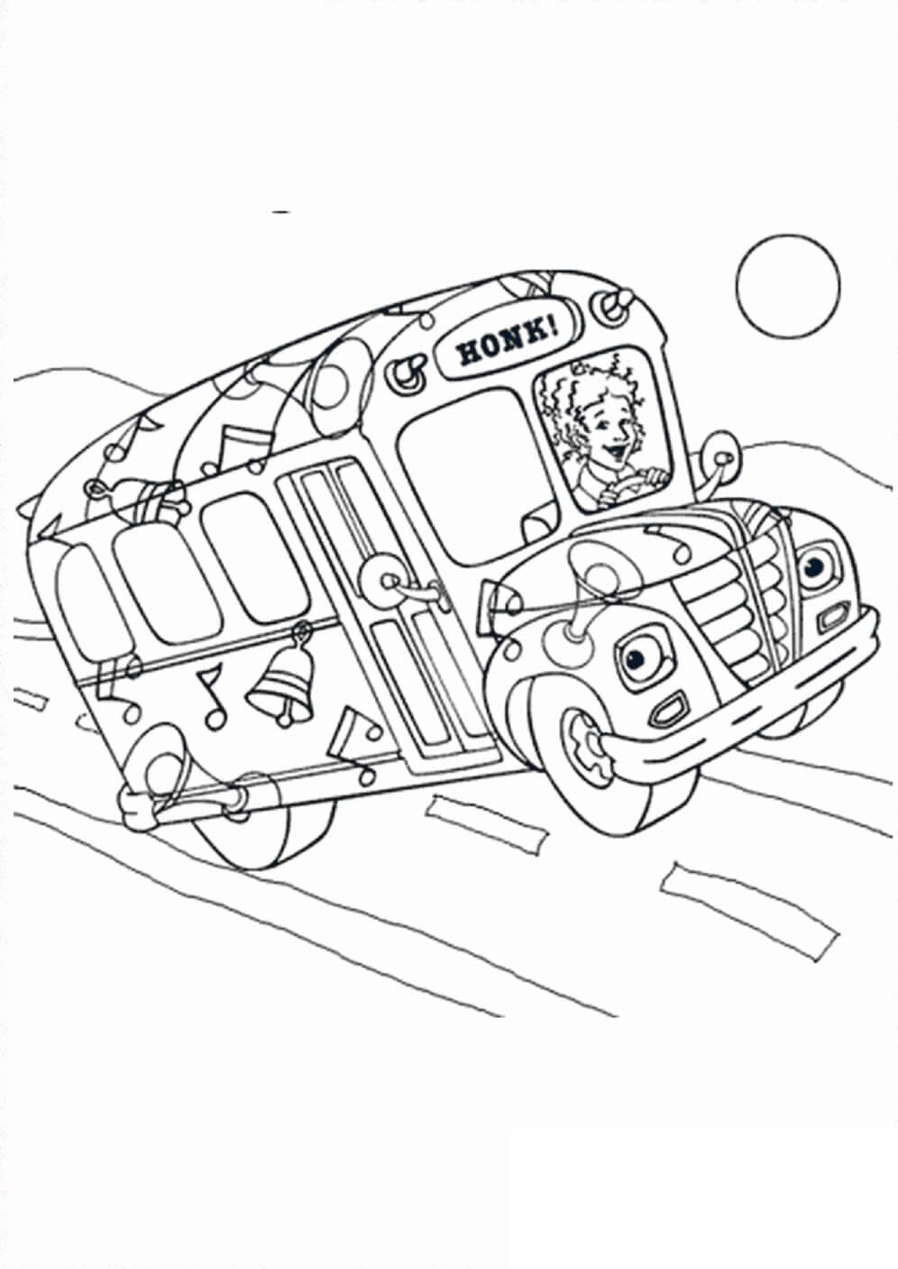 Sjov bus Tegninger til Farvelægning