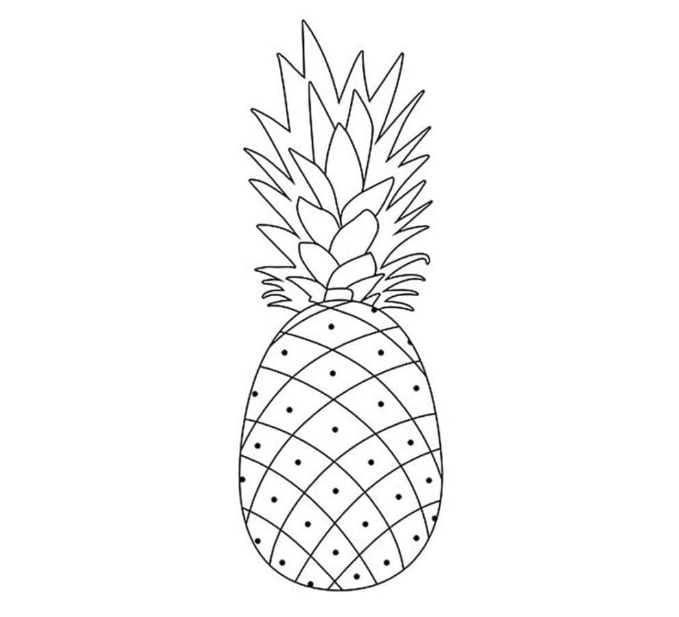 Stor ananas Tegninger til Farvelægning