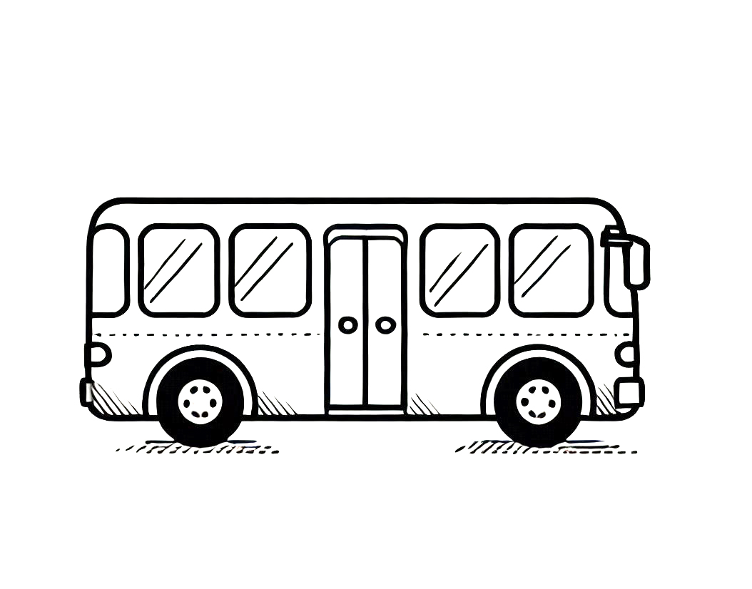 TurTransport Bus Tegninger til Farvelægning