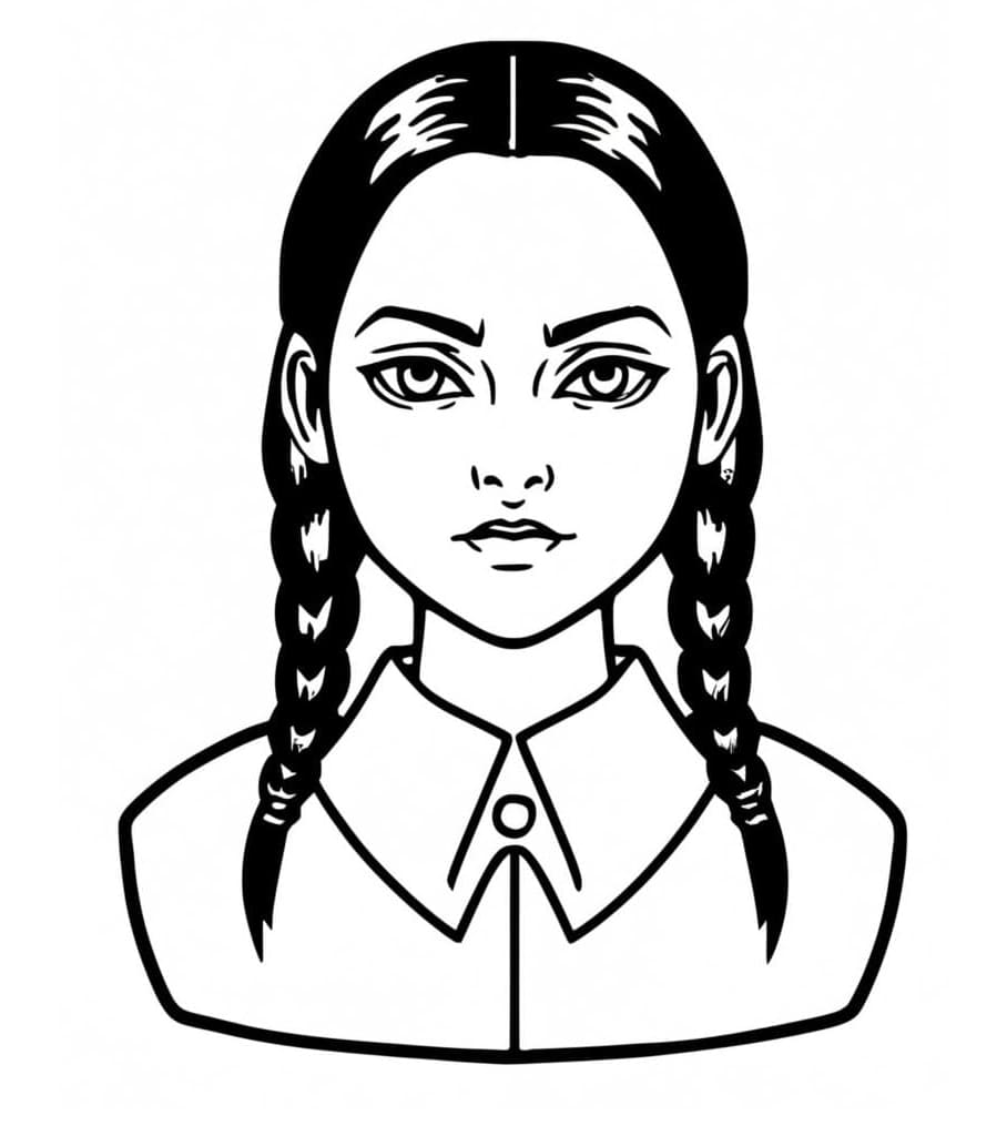 Wednesday Addams billeder Tegninger til Farvelægning