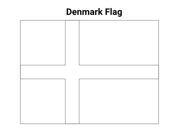 Flag danmark gratis Tegninger til Farvelægning