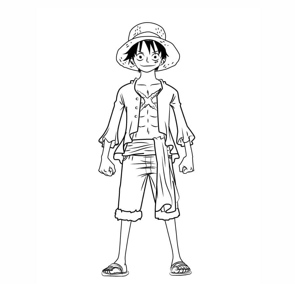 Yndlings Luffy-billede Tegninger til Farvelægning