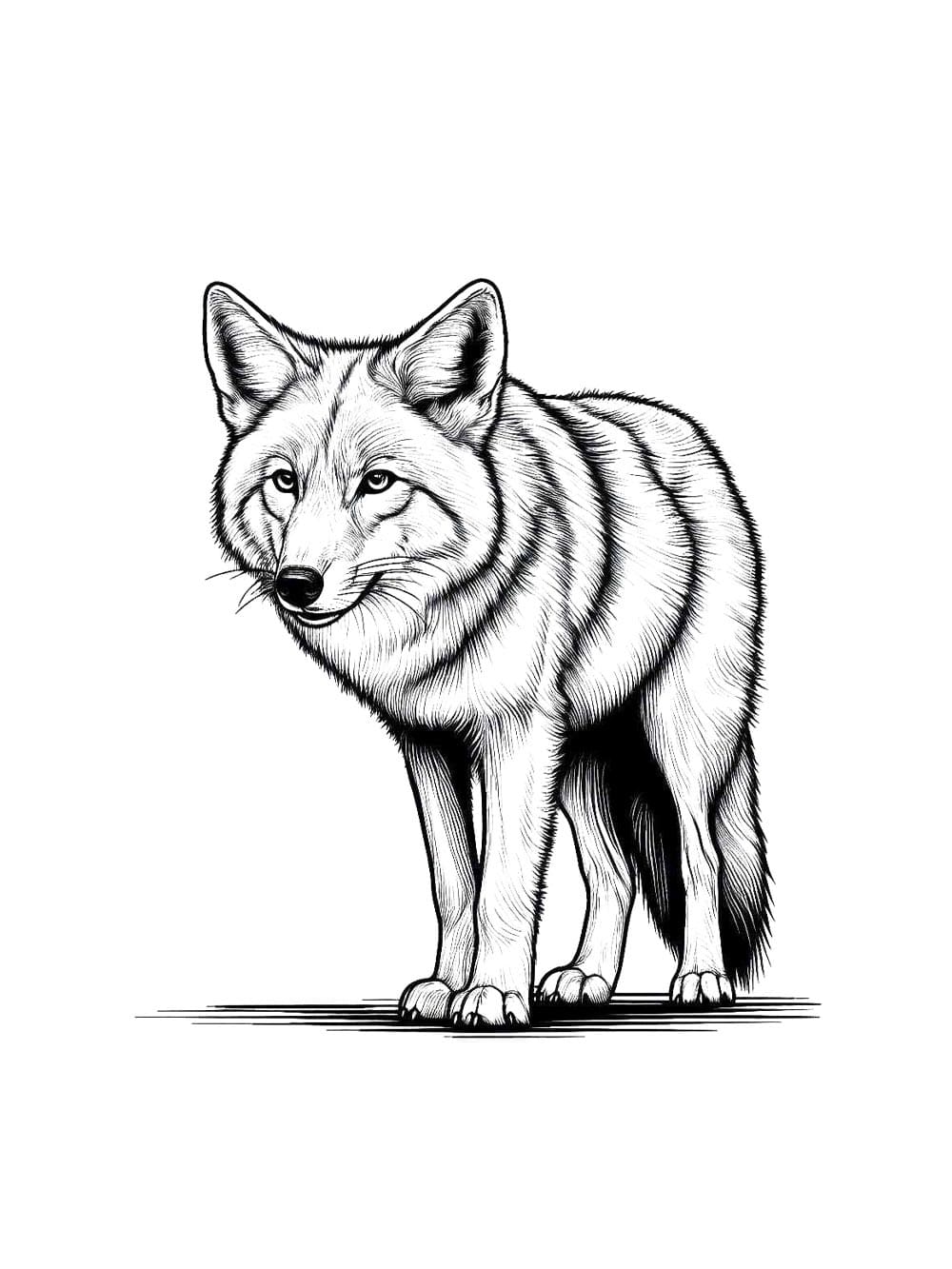 En Prærieulv Tegninger til Farvelægning